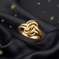 WoGents  22K Gold Broad Textured Band | Luxury Multi-Pattern Ring