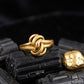 WoGents  22K Gold Broad Textured Band | Luxury Multi-Pattern Ring