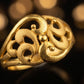 Lady's 22K Gold Sunburst Medallion Ring | Royal Textured Statement