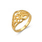 Lady's 22K Gold Sunburst Medallion Ring | Royal Textured Statement