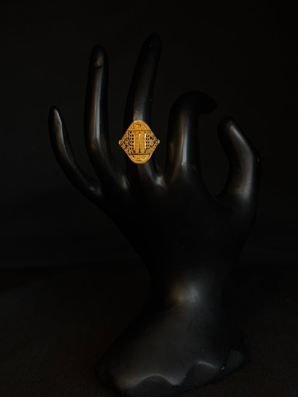22K Gold Ladies Ring with Distinctive Textured Design