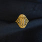 22K Gold Ladies Ring with Distinctive Textured Design