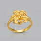 Gents 22K Gold Sun-Flare Signet | High-Polish Radial Textured Ring