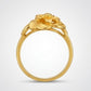 Gents 22K Gold Sun-Flare Signet | High-Polish Radial Textured Ring