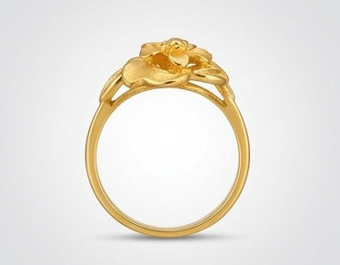 Gents 22K Gold Sun-Flare Signet | High-Polish Radial Textured Ring