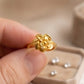 Gents 22K Gold Sun-Flare Signet | High-Polish Radial Textured Ring