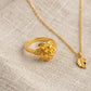 Gents 22K Gold Sun-Flare Signet | High-Polish Radial Textured Ring