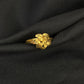 Gents 22K Gold Sun-Flare Signet | High-Polish Radial Textured Ring