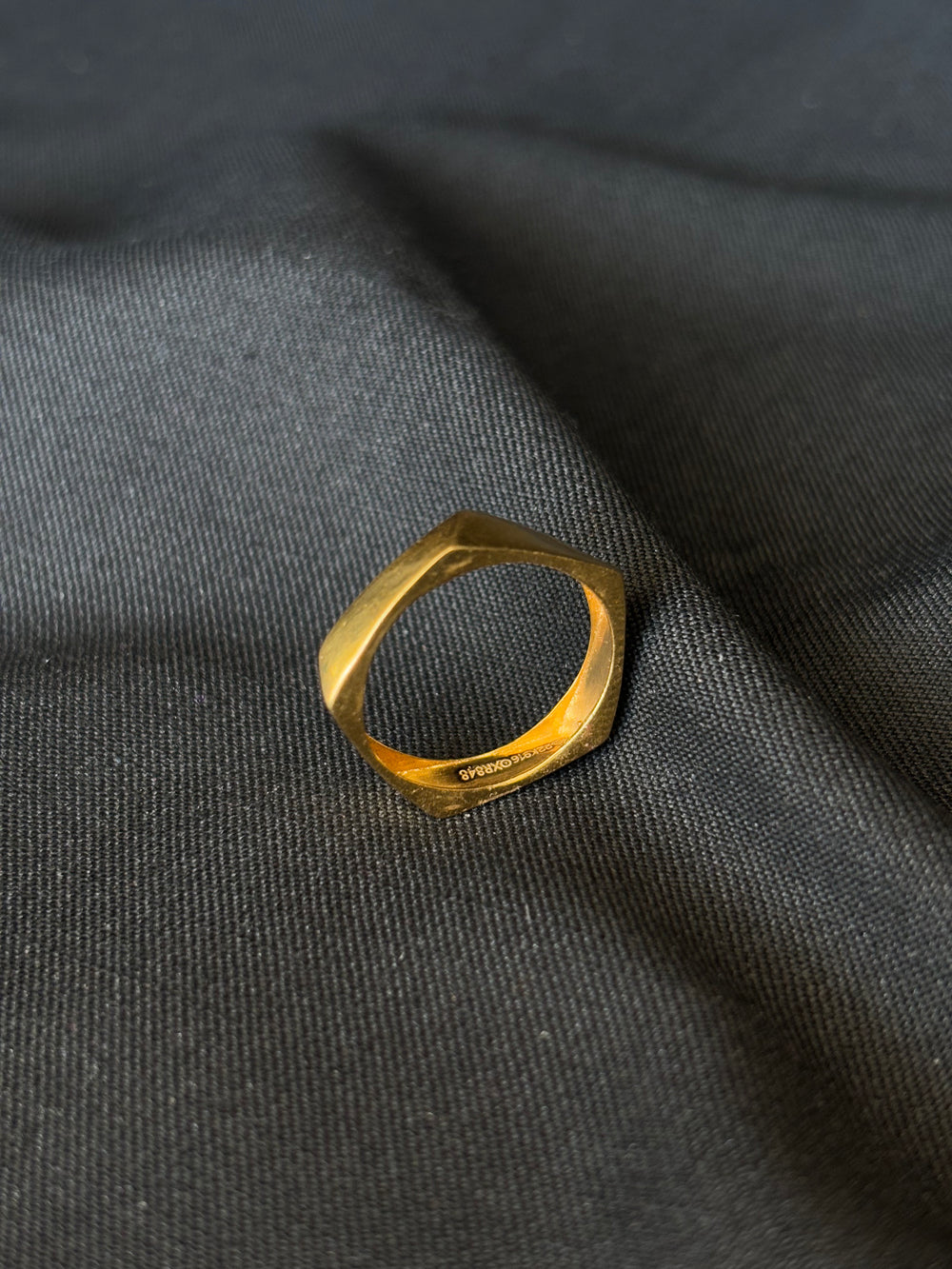 22K Gold Ladies Ring with Unique Geometric Shape