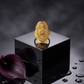 WoGents 22K Gold Circular Medallion Ring | Intricate Textured Statement Piece