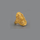 WoGents 22K Gold Circular Medallion Ring | Intricate Textured Statement Piece