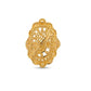 Elegant 22K Gold Abstract Sun Ring | Broad Textured WoGents Band
