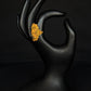 22K Gold Statement Cocktail Ring with Intricate Filigree & Floral Design
