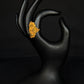 22K Gold Statement Cocktail Ring with Intricate Filigree & Floral Design