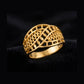Lady's 22K Gold Star-Burst Ring | Hand-Etched Geometric Statement