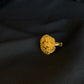 22K Gold Traditional Floral Ring - Handcrafted Elegant Design