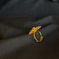 22K Gold Traditional Floral Ring - Handcrafted Elegant Design