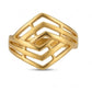 Gents 22K Gold Textured Rectangular Ring | Sleek Minimalist Signet