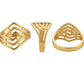 Gents 22K Gold Textured Rectangular Ring | Sleek Minimalist Signet