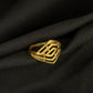 Gents 22K Gold Textured Rectangular Ring | Sleek Minimalist Signet