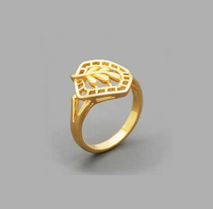 Gents  22K Gold Vertical Ribbed Signet Ring | Modern Textured Band
