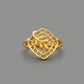 Gents  22K Gold Vertical Ribbed Signet Ring | Modern Textured Band