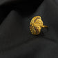 22K Gold Floral Cocktail Ring with Enamel Accents - Bold & Vibrant Design