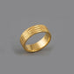 Modern 22K Gold Honeycomb Texture Ring | WoGents Contemporary Band