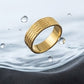 Modern 22K Gold Honeycomb Texture Ring | WoGents Contemporary Band