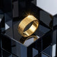 Modern 22K Gold Honeycomb Texture Ring | WoGents Contemporary Band