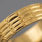 Modern 22K Gold Honeycomb Texture Ring | WoGents Contemporary Band
