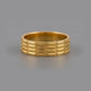 Modern 22K Gold Honeycomb Texture Ring | WoGents Contemporary Band