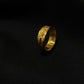22K Gold Engraved Band Ring - Elegant & Minimalist Design