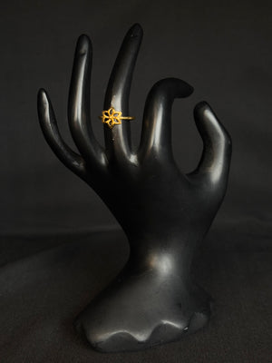 22K Gold Floral Ladies Ring