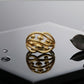 WoGents 22K Gold Lattice Shield Ring | Ornate Rectangular Signet