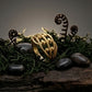 WoGents 22K Gold Lattice Shield Ring | Ornate Rectangular Signet