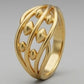 WoGents 22K Gold Lattice Shield Ring | Ornate Rectangular Signet