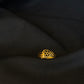 22K Gold Geometric Cut-Out Ring - Modern & Artistic Design