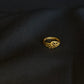 22K Gold Geometric Cut-Out Ring - Modern & Artistic Design