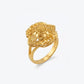 Lady's 22K Gold Geometric Mosaic Ring | Textured Square Signet