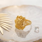 Lady's 22K Gold Geometric Mosaic Ring | Textured Square Signet