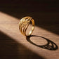 Gents  22K Gold Lattice Shield Signet | Ornate Traditional Pattern Ring