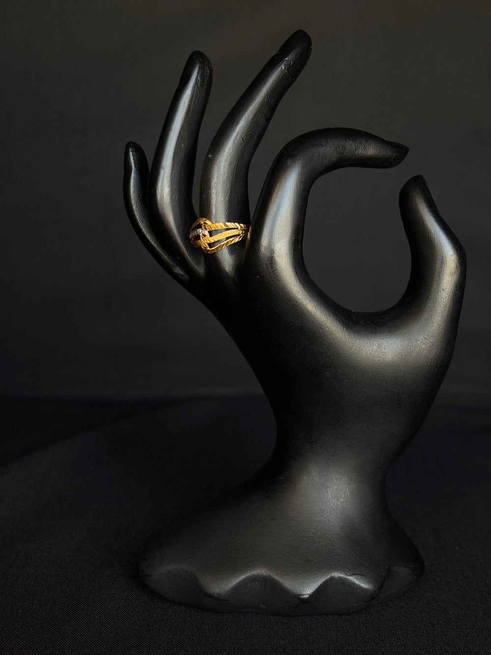22K Gold Intertwined Ring- Symbolic & Elegant