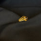 22K Gold Intertwined Ring- Symbolic & Elegant