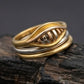 WoGents 22K Gold Diamond-Etched Ring | Modern Textured Statement
