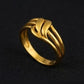 Ornate 22K Gold Sun-Flare Ring | WoGents Radial Textured Jewelry