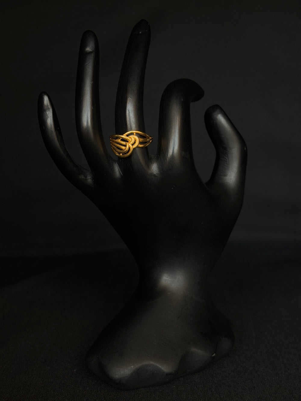 Modern 22K Gold Linear Etched Ring | Architectural WoGents Band