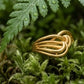 Modern 22K Gold Linear Etched Ring | Architectural WoGents Band