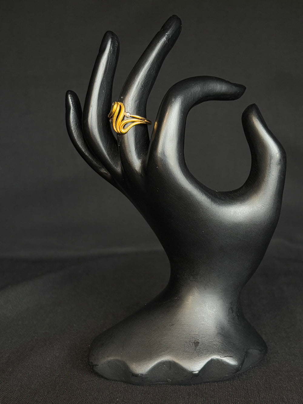 22K Gold Ladies Ring with Abstract Design.