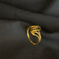 22K Gold Ladies Ring with Abstract Design.